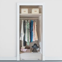 Adesivo Decorativo de Porta - Closet - Armário - 1026cnpt