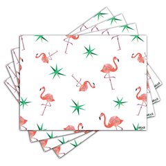 Jogo Americano - Flamingos com 4 peças - 1027Jo