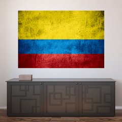Painel Adesivo de Parede - Bandeira Colômbia - 1027pn