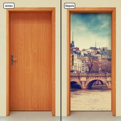 Adesivo Decorativo de Porta - Cidade - 1028cnpt - comprar online