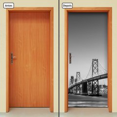 Adesivo Decorativo de Porta - Cidade - Ponte - 1030cnpt - comprar online