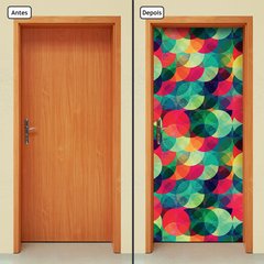 Adesivo Decorativo de Porta - Bolas Coloridas - 104cnpt - comprar online