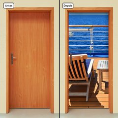 Adesivo Decorativo de Porta - Mar - Cruzeiro - 1053cnpt - comprar online