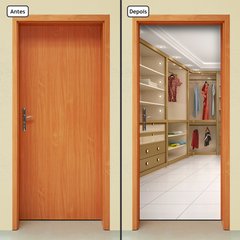Adesivo Decorativo de Porta - Closet - Armário - 1055cnpt - comprar online