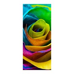 Adesivo Decorativo de Porta - Rosa Colorida - 1059cnpt - loja online