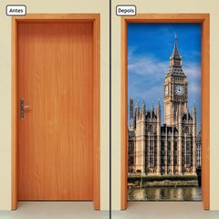 Adesivo Decorativo de Porta - Big Ben - Londres - 1066cnpt - comprar online
