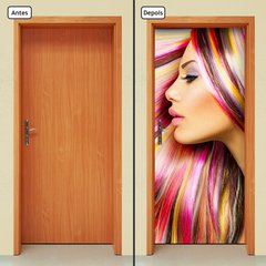 Adesivo Decorativo de Porta - Salão de Beleza - 1068cnpt - comprar online