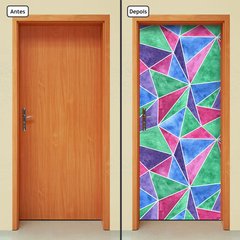 Adesivo Decorativo de Porta - Triângulos - 106cnpt - comprar online