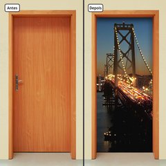 Adesivo Decorativo de Porta - Cidade - Ponte - 1077cnpt - comprar online
