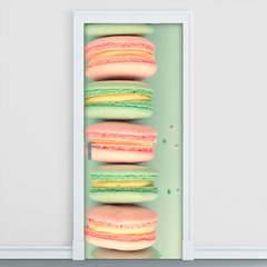 Adesivo Decorativo de Porta - Macarons - Doces - 1087cnpt