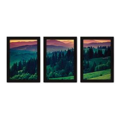 Kit Com 3 Quadros - Árvores Montanha Paisagem - 108kq02p - comprar online