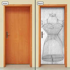 Adesivo Decorativo de Porta - Manequim de Costura - 1099cnpt - comprar online