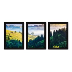 Kit Com 3 Quadros - Árvores Montanha Paisagem - 109kq02p - comprar online