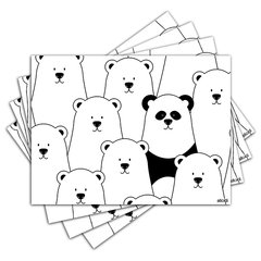 Jogo Americano - Panda com 4 peças - 1111Jo
