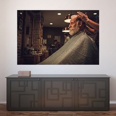 Painel Adesivo de Parede - Barbearia - Barber Shop - 1117pn