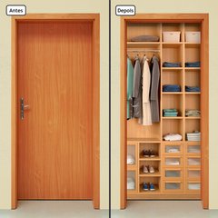 Adesivo Decorativo de Porta - Closet - Armário - 1123cnpt - comprar online