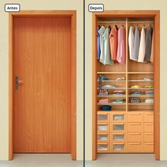 Adesivo Decorativo de Porta - Closet - Armário - 1124cnpt - comprar online