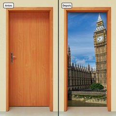 Adesivo Decorativo de Porta - Big Ben - Londres - 1127cnpt - comprar online