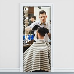 Adesivo Decorativo de Porta - Barbearia - 1130cnpt