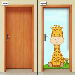 Adesivo Decorativo de Porta - Girafa - Infantil - 113cnpt - comprar online