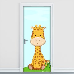 Adesivo Decorativo de Porta - Girafa - Infantil - 113cnpt