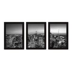 Kit Com 3 Quadros - New York Cidade Urbano - 114kq02p - comprar online