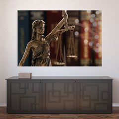 Painel Adesivo de Parede - Estátua da Justiça - Direito - 1155pn