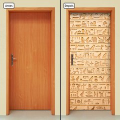 Adesivo Decorativo de Porta - Hieróglifo - 1156cnpt - comprar online