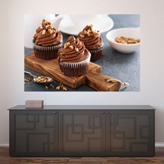 Painel Adesivo de Parede - Cupcakes - Confeitaria - 1161pn