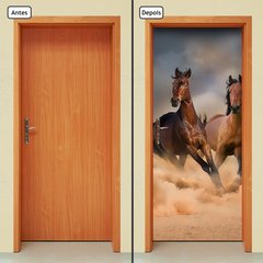 Adesivo Decorativo de Porta - Cavalos - 1163cnpt - comprar online