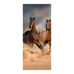 Adesivo Decorativo de Porta - Cavalos - 1163cnpt na internet