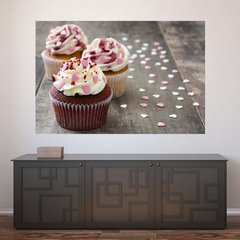 Painel Adesivo de Parede - Cupcakes - Confeitaria - 1164pn