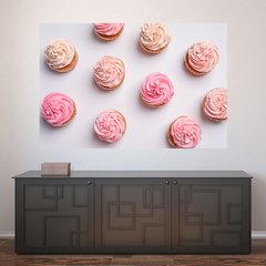 Painel Adesivo de Parede - Cupcakes - Confeitaria - 1165pn