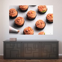 Painel Adesivo de Parede - Cupcakes - Confeitaria - 1171pn