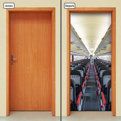 Adesivo Decorativo de Porta - Corredor de Avião - 118cnpt - comprar online