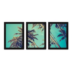 Kit Com 3 Quadros - Coqueiros Folhas Paisagem - 119kq02p - comprar online