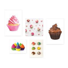 Kit 5 Placas Decorativas - Cupcake Doceria Lanchonete Cozinha Casa Quarto Sala - 119ktpl5 - comprar online