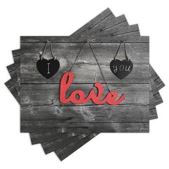 Jogo Americano com 4 peças - Love - Amor - 1208Jo