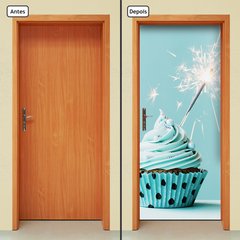 Adesivo Decorativo de Porta - Cupcake - Doces - 1210cnpt - comprar online
