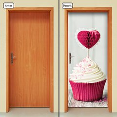 Adesivo Decorativo de Porta - Cupcake - Doces - 1211cnpt - comprar online