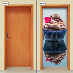 Adesivo Decorativo de Porta - Cupcake - Doces - 1213cnpt - comprar online