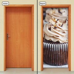 Adesivo Decorativo de Porta - Cupcake - Doces - 1214cnpt - comprar online
