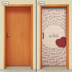 Adesivo Decorativo de Porta - Love - Amor - 1217cnpt - comprar online