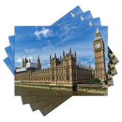 Jogo Americano com 4 peças - Big Ben - Londres - Inglaterra - Viagem - 1222Jo