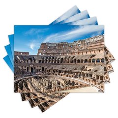 Jogo Americano com 4 peças - Coliseu - Roma - Itália - Viagem - 1224Jo