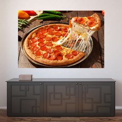 Painel Adesivo de Parede - Pizza - Pizzaria - 1226pn