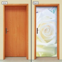 Adesivo Decorativo de Porta - Flor - Rosa - 1228cnpt - comprar online