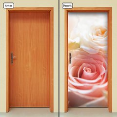 Adesivo Decorativo de Porta - Flor - Rosa - 1229cnpt - comprar online