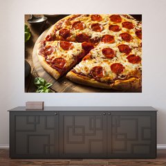 Painel Adesivo de Parede - Pizza - Pizzaria - 1234pn