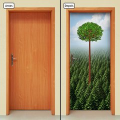 Adesivo Decorativo de Porta - Árvore - Natureza - 1237cnpt - comprar online